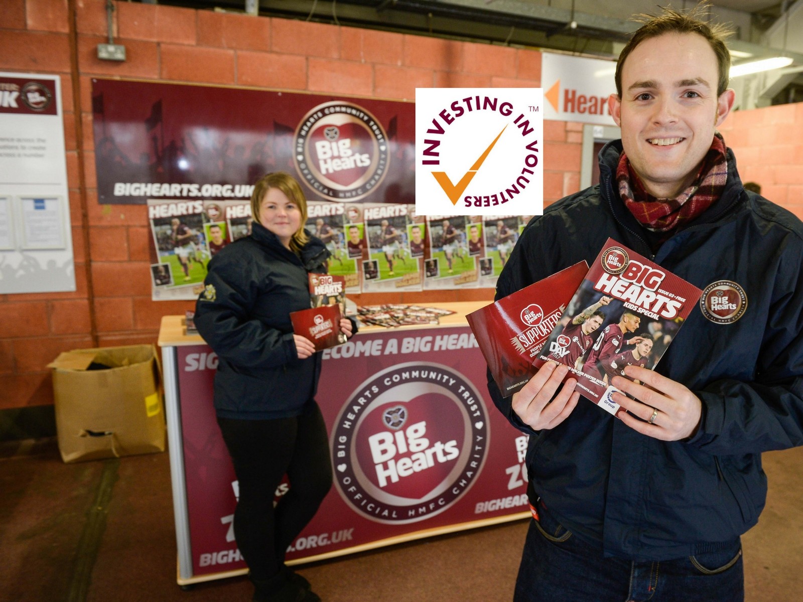  » Big Hearts, 1st charity in Scottish Football receiving the ‘Investing in Volunteers’ Award!