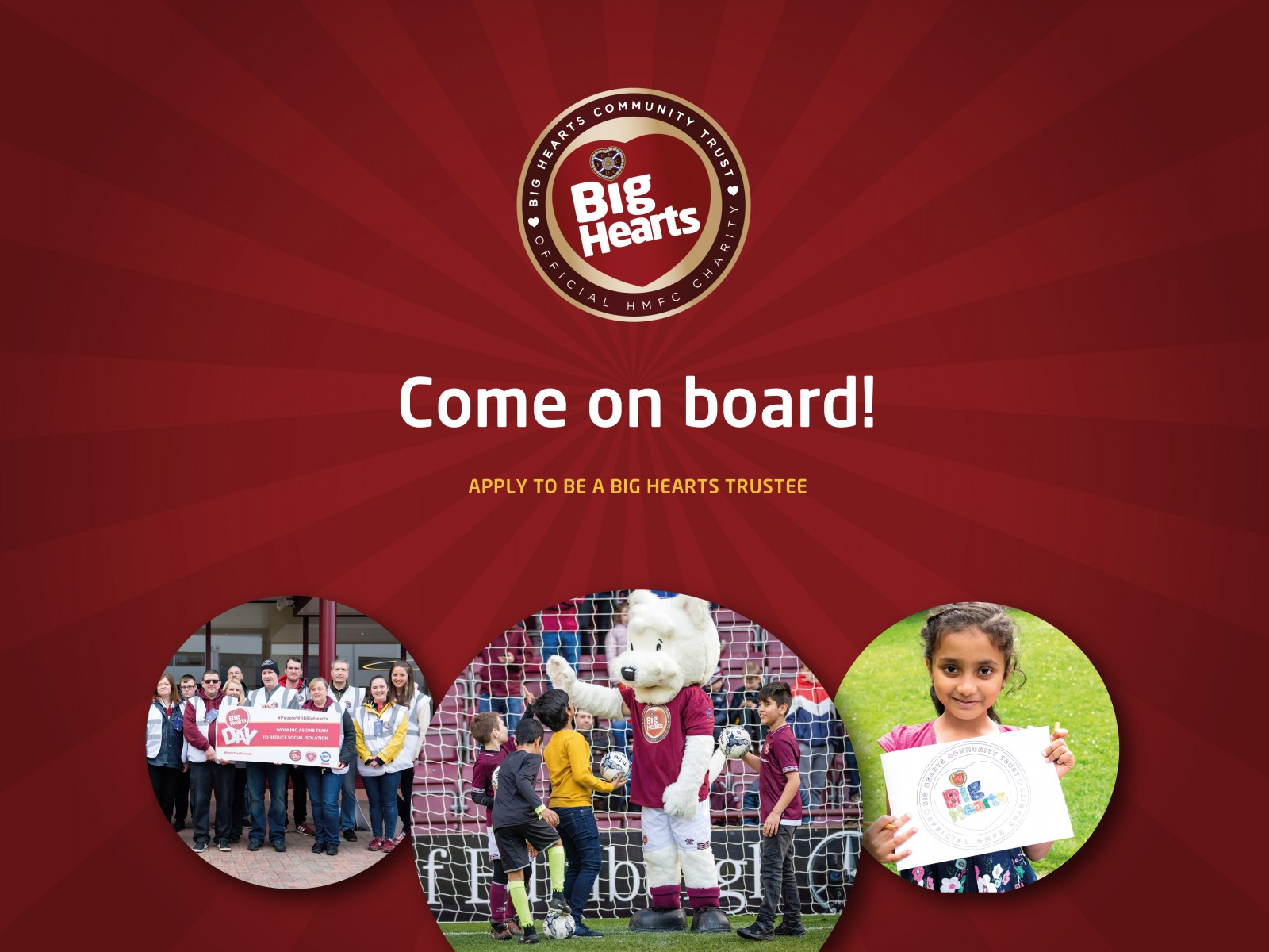  » Come on board – Big Hearts is looking for 2 new Trustees!