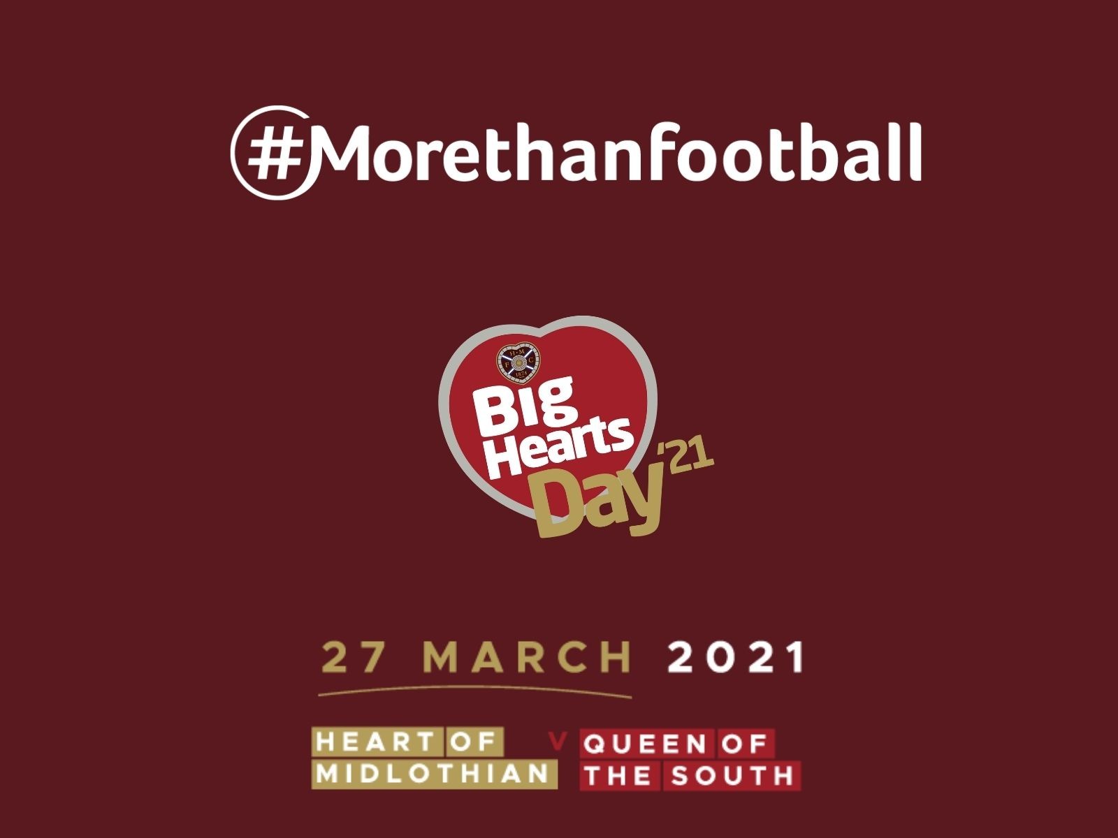  » ‘BIG HEARTS DAY’ TO KICK-OFF #MORETHANFOOTBALL WEEKS 2021!